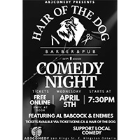 Comedy night at the Hair of the Dog barber and Pub