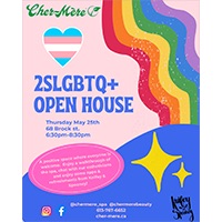 2SLGBTQI+ Open House at Cher-Mere day Spa Kingston with DJ and tasty treats