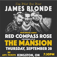 Live at the Mansion James Blonde Live Sept 28th