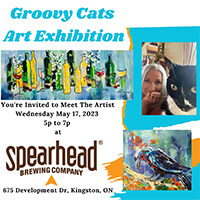 Groovy Cats Art exhibit