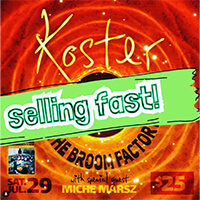 Chris Koster, is coming to electrify your senses at the Kingston Broom Factory