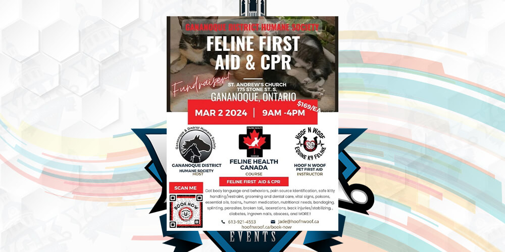GDHS - Feline First Aid & CPR,Gananoque & District Humane Society